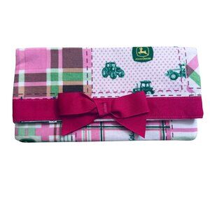 John Deere Pink Green Patchwork Wallet